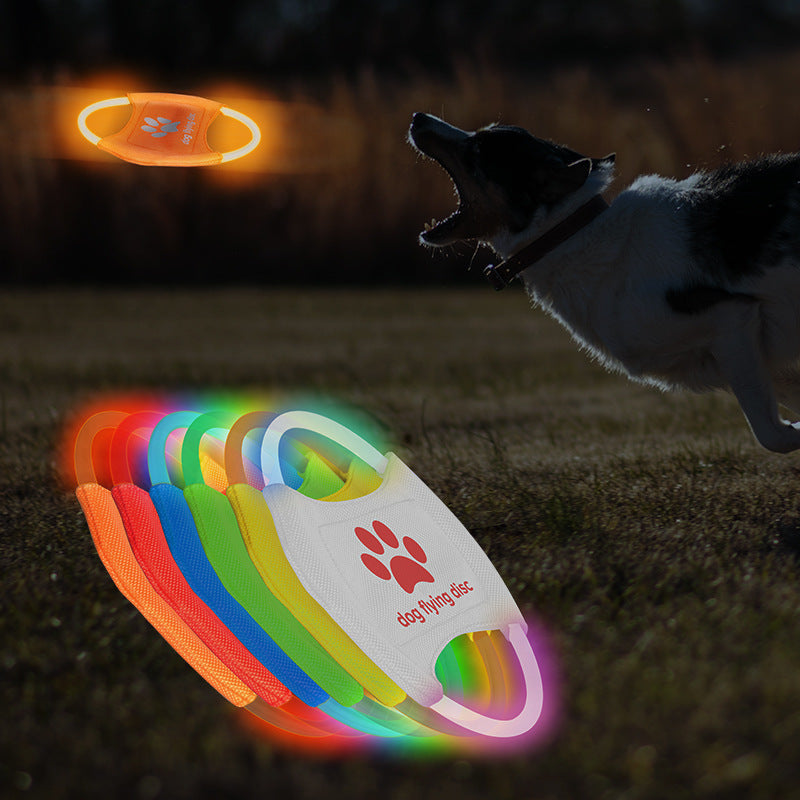 Dog Flying Discs Light Glowing LED LuminousTrainning Interactive Toys Game Flying Discs Dog Toy Pet Dog Accessories Pet Products